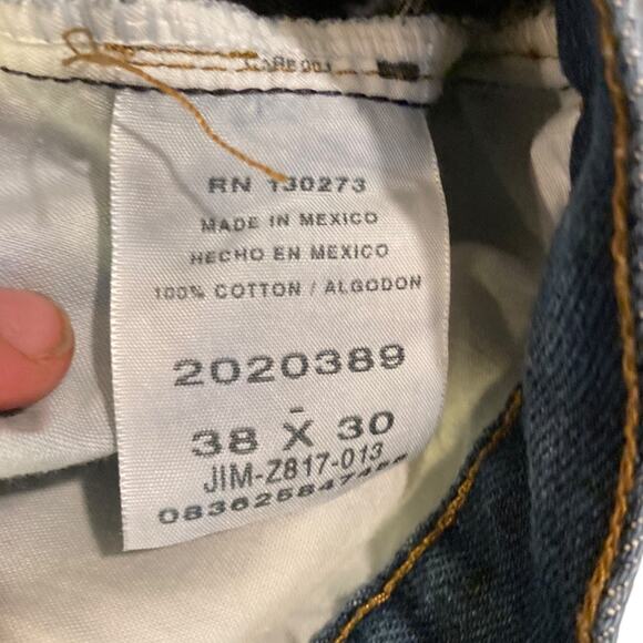 Mens Lee Blue Cotton Denim Boot Cut Regular Fit Work Utility Jeans Size 38x30 - Picture 10 of 16